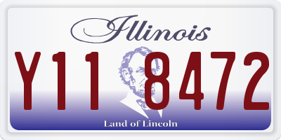 IL license plate Y118472