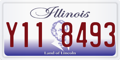 IL license plate Y118493