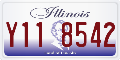 IL license plate Y118542