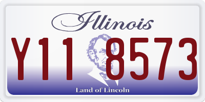 IL license plate Y118573