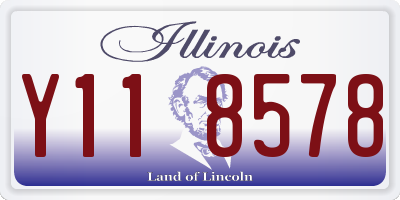 IL license plate Y118578