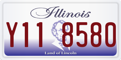 IL license plate Y118580