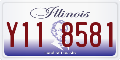 IL license plate Y118581