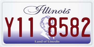 IL license plate Y118582