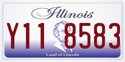 IL license plate Y118583