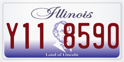 IL license plate Y118590