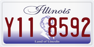 IL license plate Y118592