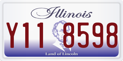 IL license plate Y118598