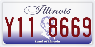 IL license plate Y118669