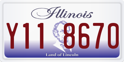 IL license plate Y118670