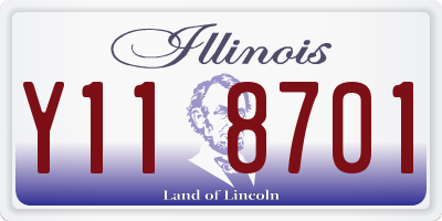 IL license plate Y118701