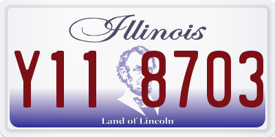 IL license plate Y118703