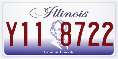 IL license plate Y118722