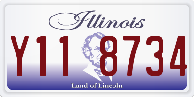 IL license plate Y118734