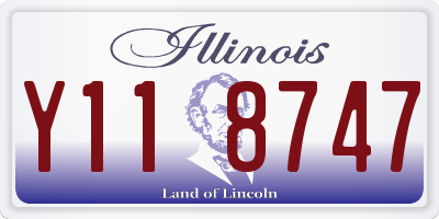 IL license plate Y118747
