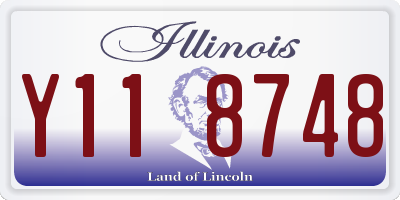 IL license plate Y118748