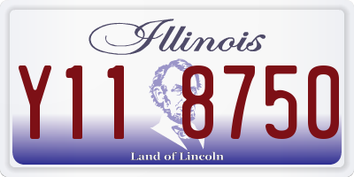 IL license plate Y118750