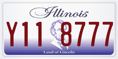 IL license plate Y118777
