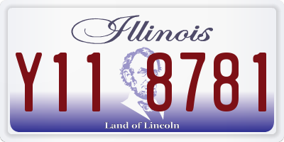 IL license plate Y118781