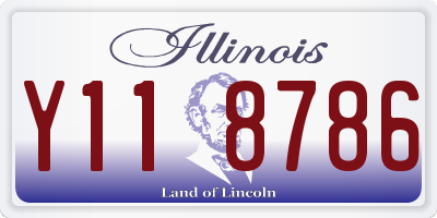 IL license plate Y118786