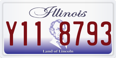IL license plate Y118793