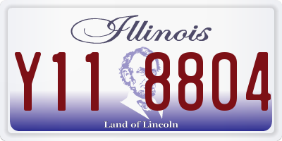 IL license plate Y118804