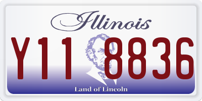 IL license plate Y118836