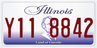 IL license plate Y118842