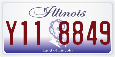 IL license plate Y118849