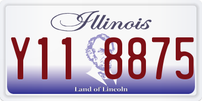 IL license plate Y118875