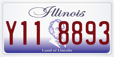 IL license plate Y118893