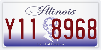 IL license plate Y118968