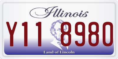 IL license plate Y118980