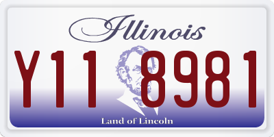 IL license plate Y118981