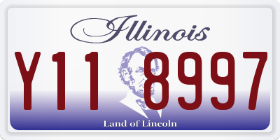 IL license plate Y118997