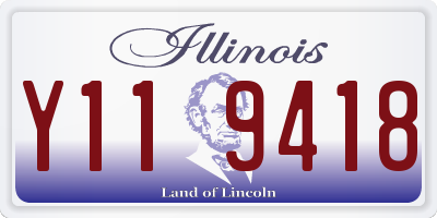 IL license plate Y119418