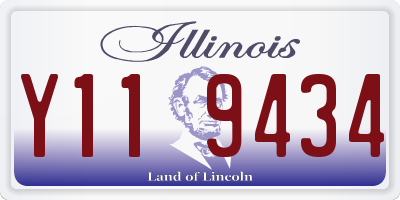 IL license plate Y119434