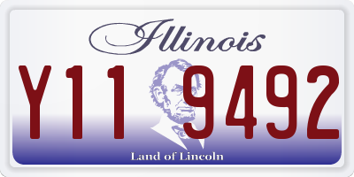 IL license plate Y119492