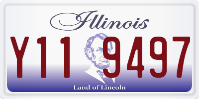 IL license plate Y119497
