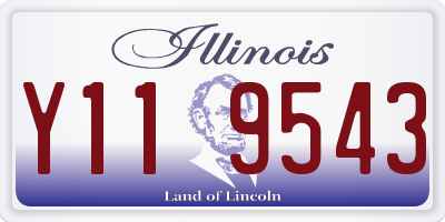 IL license plate Y119543