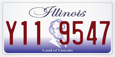 IL license plate Y119547