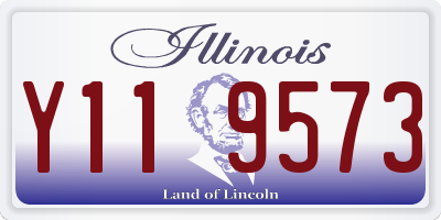 IL license plate Y119573