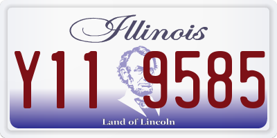IL license plate Y119585