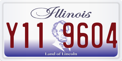 IL license plate Y119604