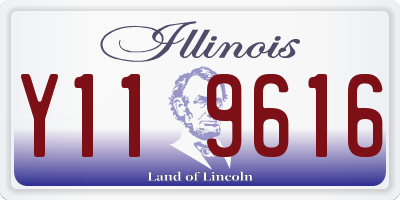 IL license plate Y119616