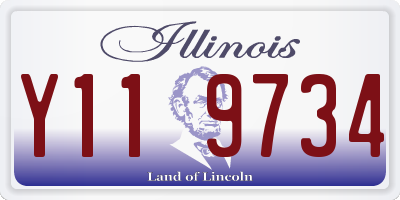 IL license plate Y119734