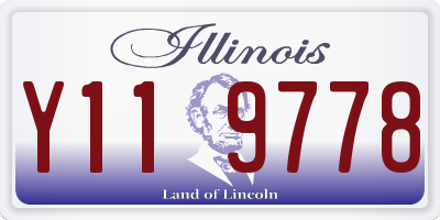 IL license plate Y119778