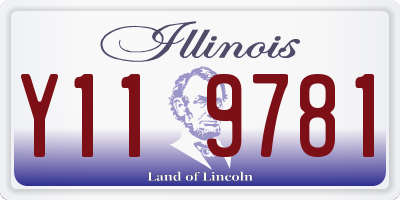 IL license plate Y119781