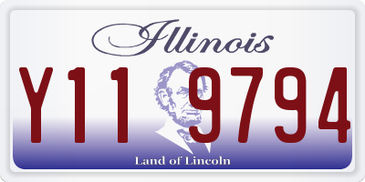 IL license plate Y119794