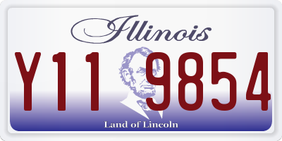 IL license plate Y119854